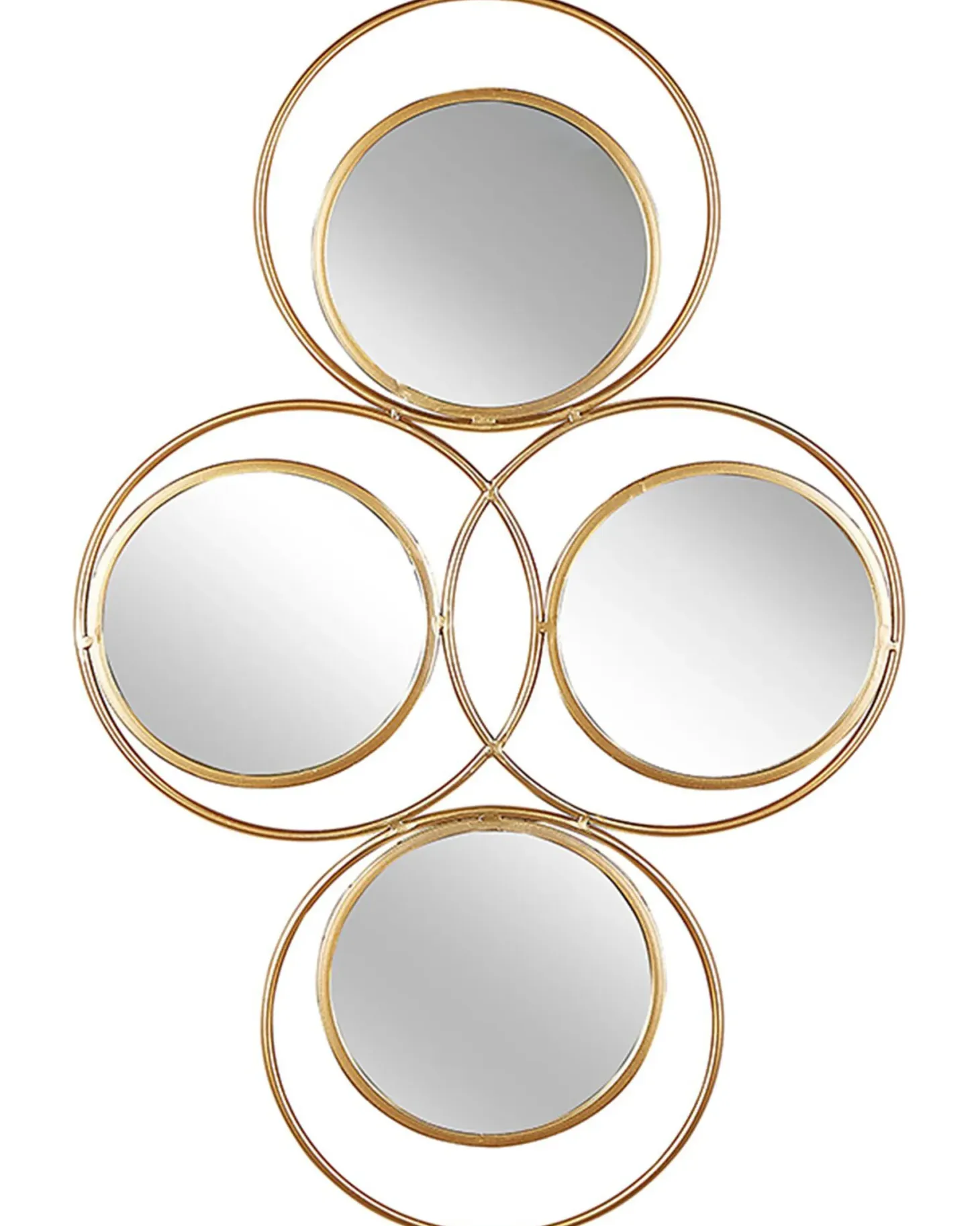 Lustro ścienne LESCAR 50 cm 80 cm Metal Złoty