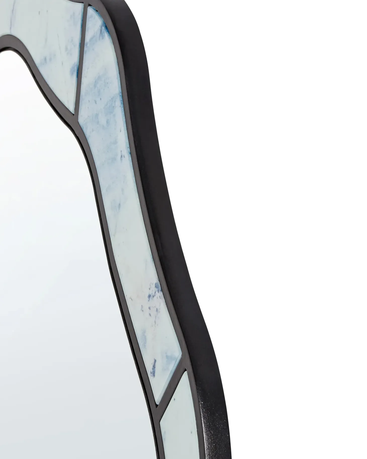 Lustro ścienne LIVERDUN 64 cm 86 cm Błękitny