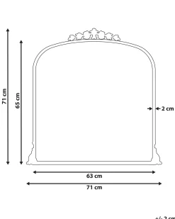 Lustro ścienne LIVRY 71 cm 71 cm Metal Złoty