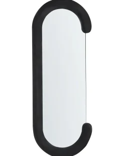 Lustro ścienne LOCHES 54 cm 158 cm Welur Czarny