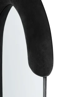 Lustro ścienne LOCHES 54 cm 158 cm Welur Czarny