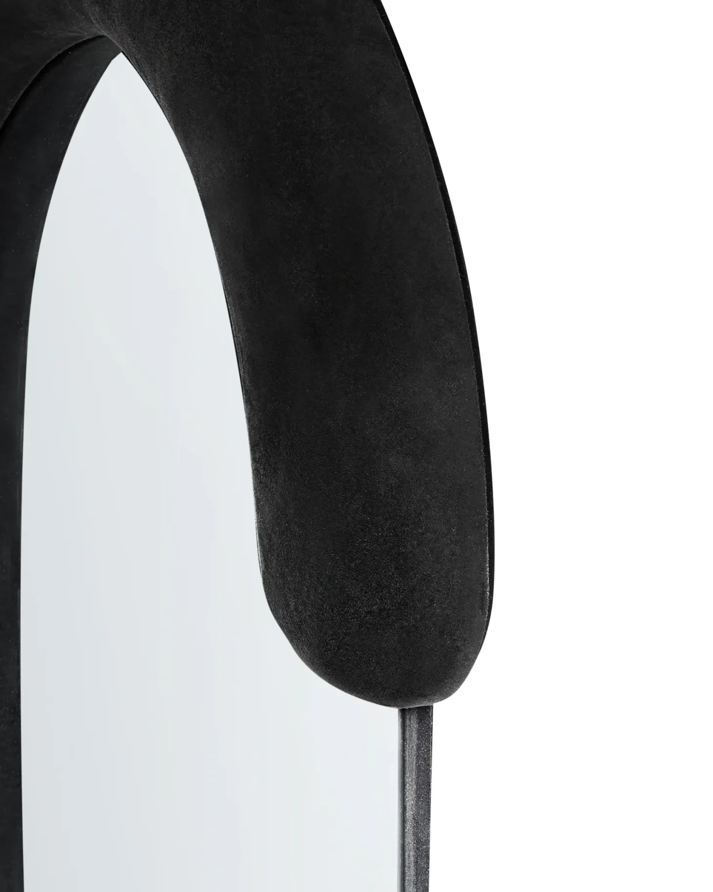 Lustro ścienne LOCHES 54 cm 158 cm Welur Czarny