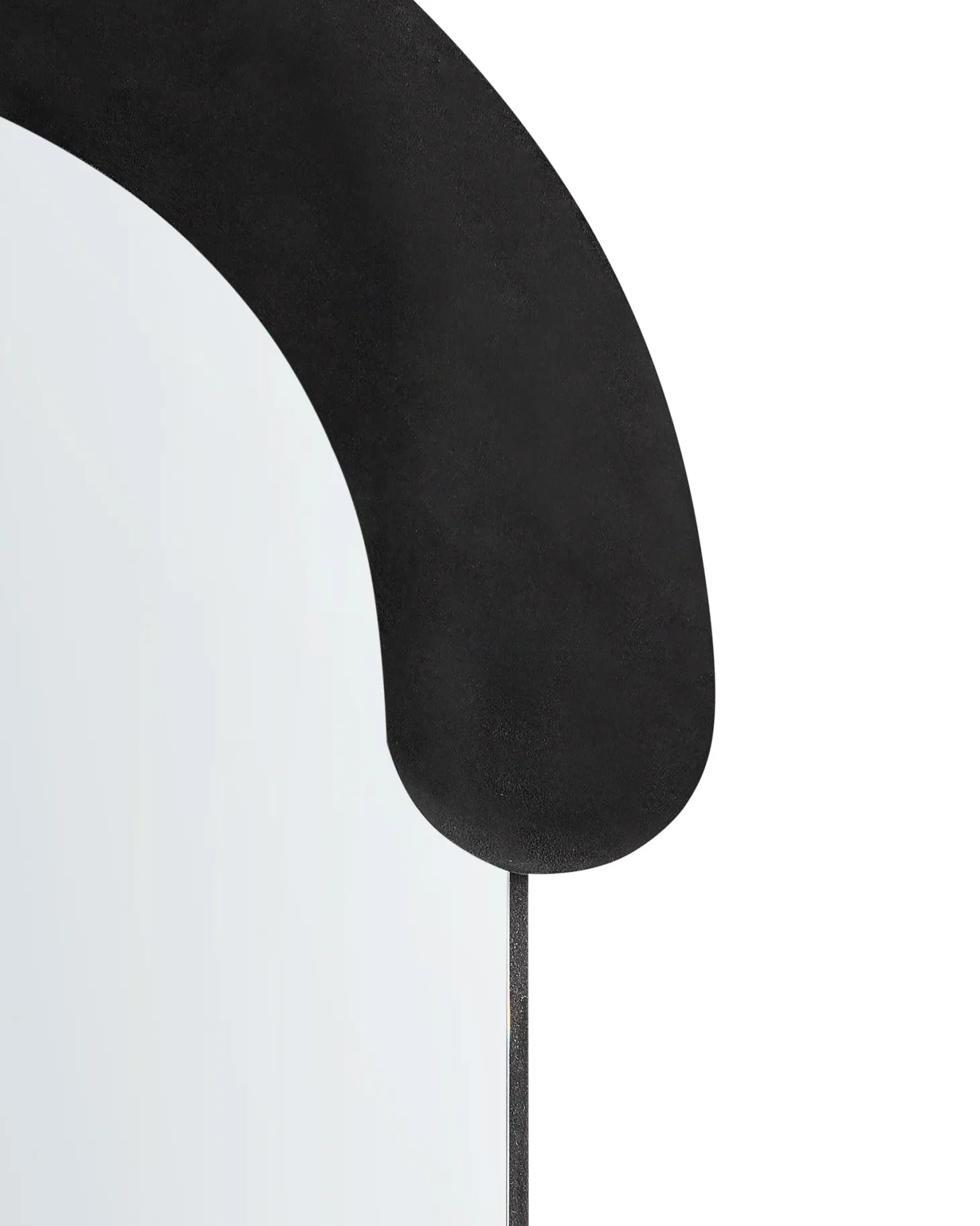 Lustro ścienne LOCHES 54 cm 158 cm Welur Czarny