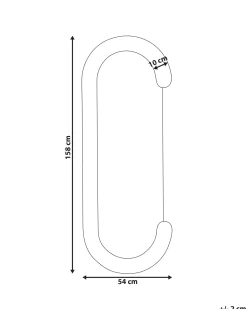 Lustro ścienne LOCHES 54 cm 158 cm Welur Czarny