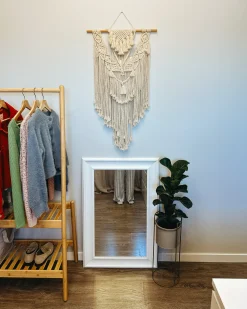 Lustro ścienne LUNEL 60 cm 90 cm Biały