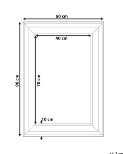 Lustro ścienne LUNEL 60 cm 90 cm Biały