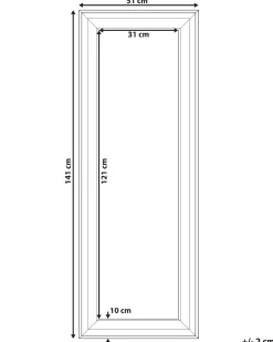 Lustro ścienne LUNEL 51 cm 141 cm Czarny