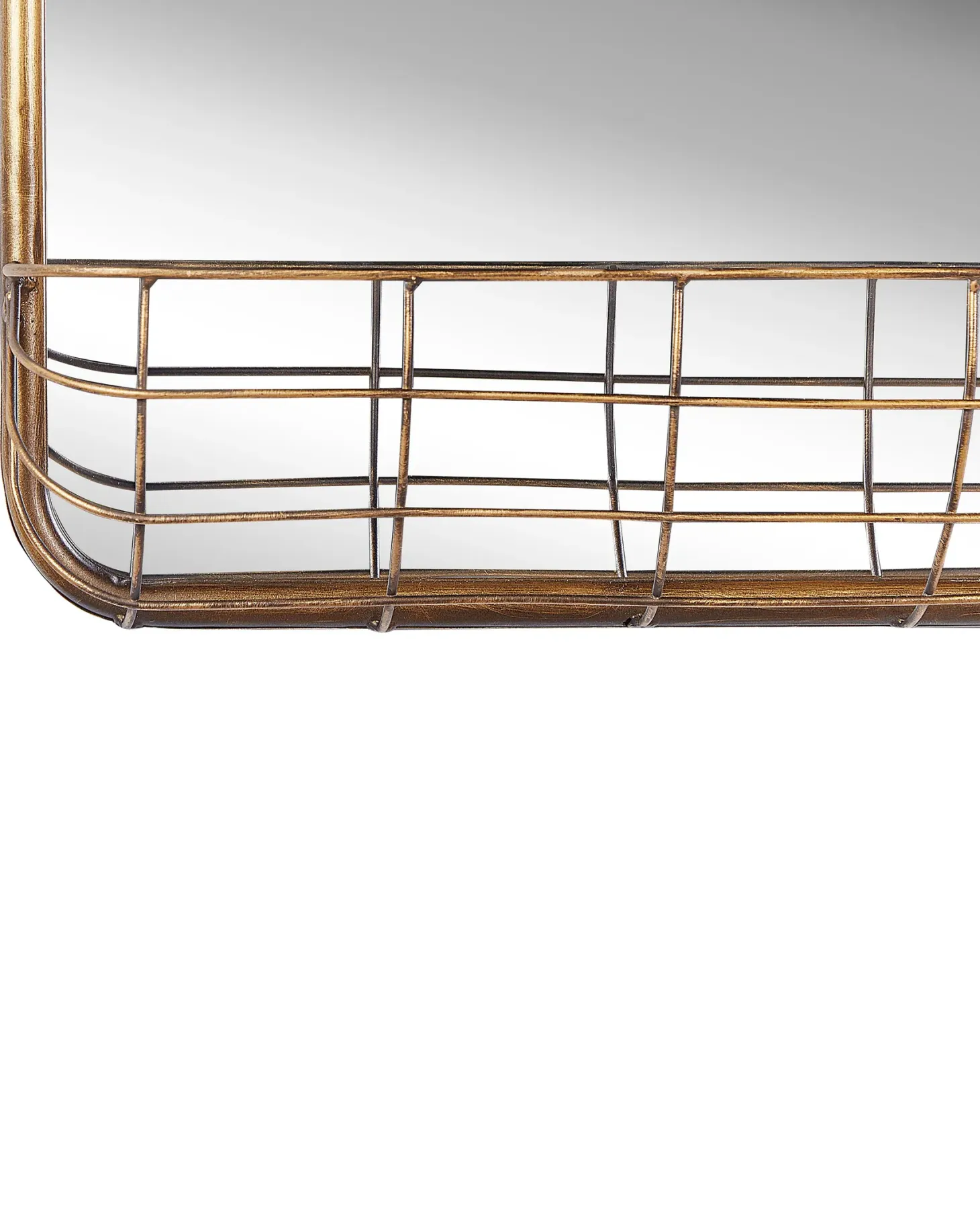 Lustro ścienne MACON 40 cm 80 cm Metal Złoty