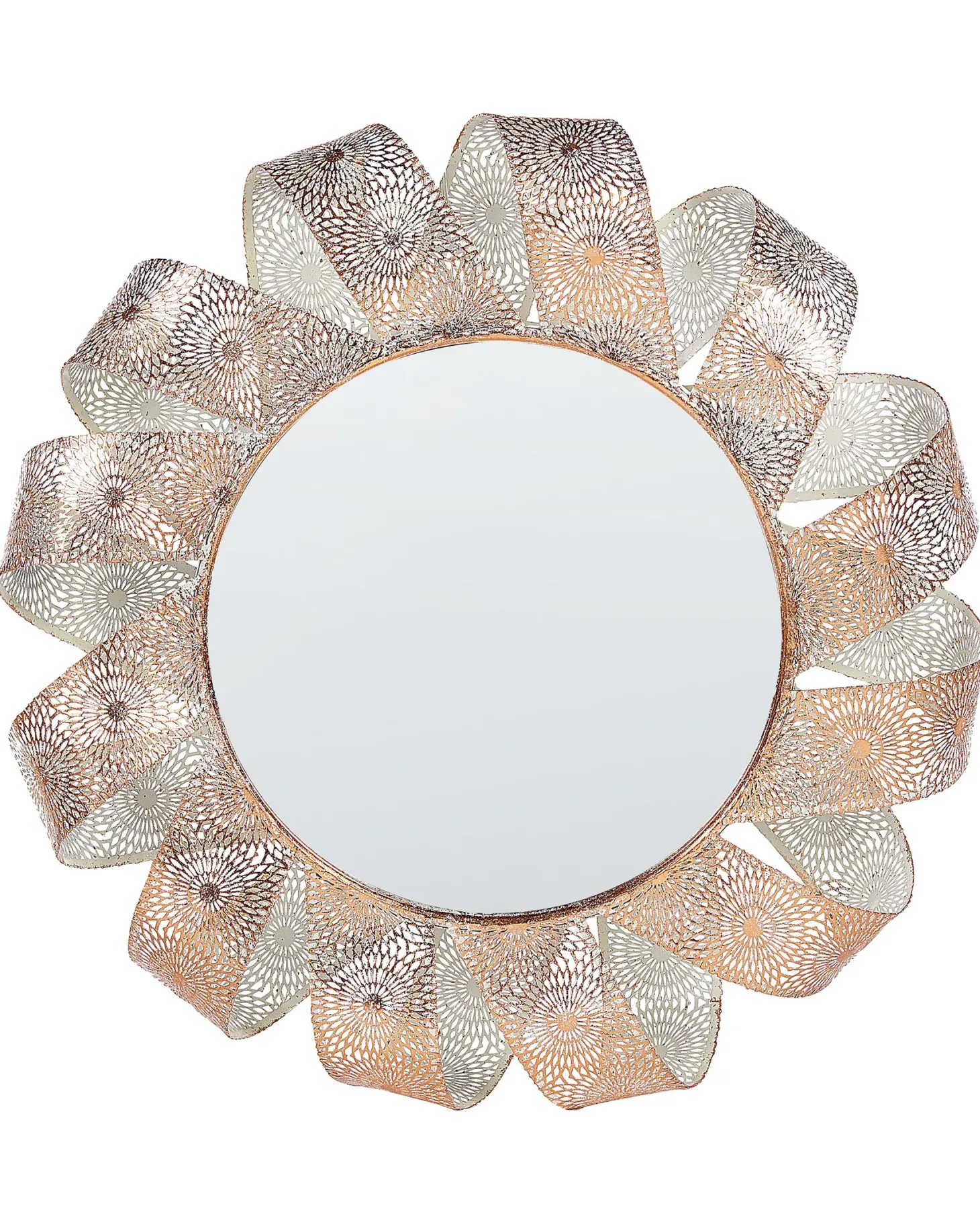 Lustro ścienne MANGALORE 54 cm 54 cm Metal Biały