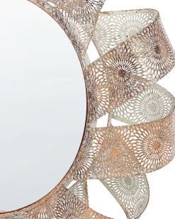 Lustro ścienne MANGALORE 54 cm 54 cm Metal Biały