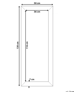 Lustro ścienne MARANS 50 cm 130 cm Srebrny