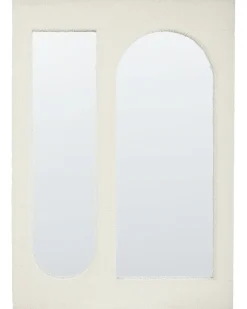 Lustro ścienne MARCIGNY 70 cm 100 cm Boucle Złamana biel