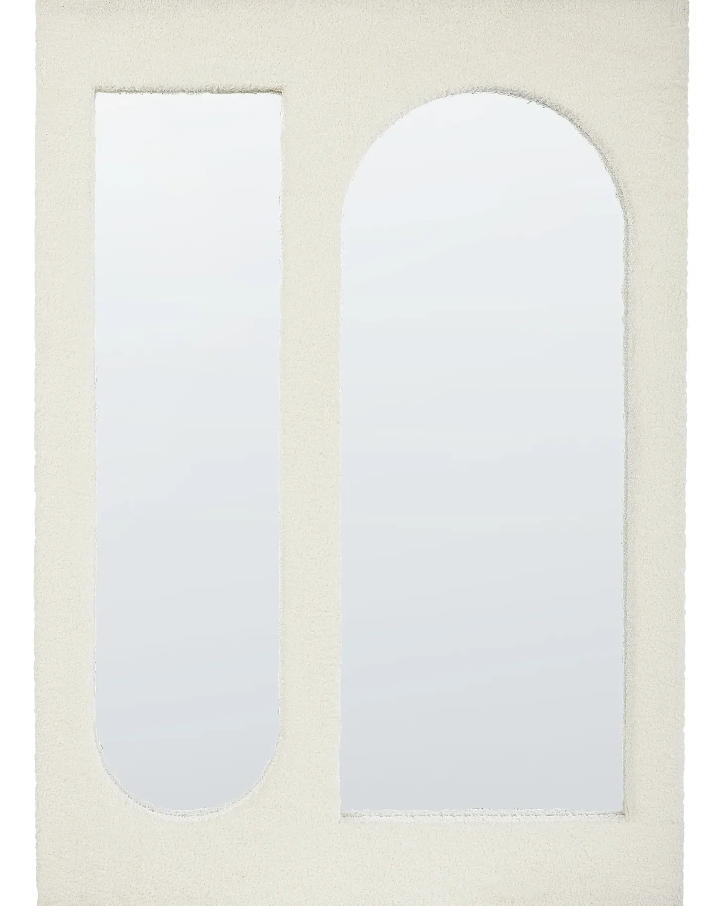 Lustro ścienne MARCIGNY 70 cm 100 cm Boucle Złamana biel
