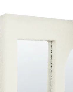 Lustro ścienne MARCIGNY 70 cm 100 cm Boucle Złamana biel