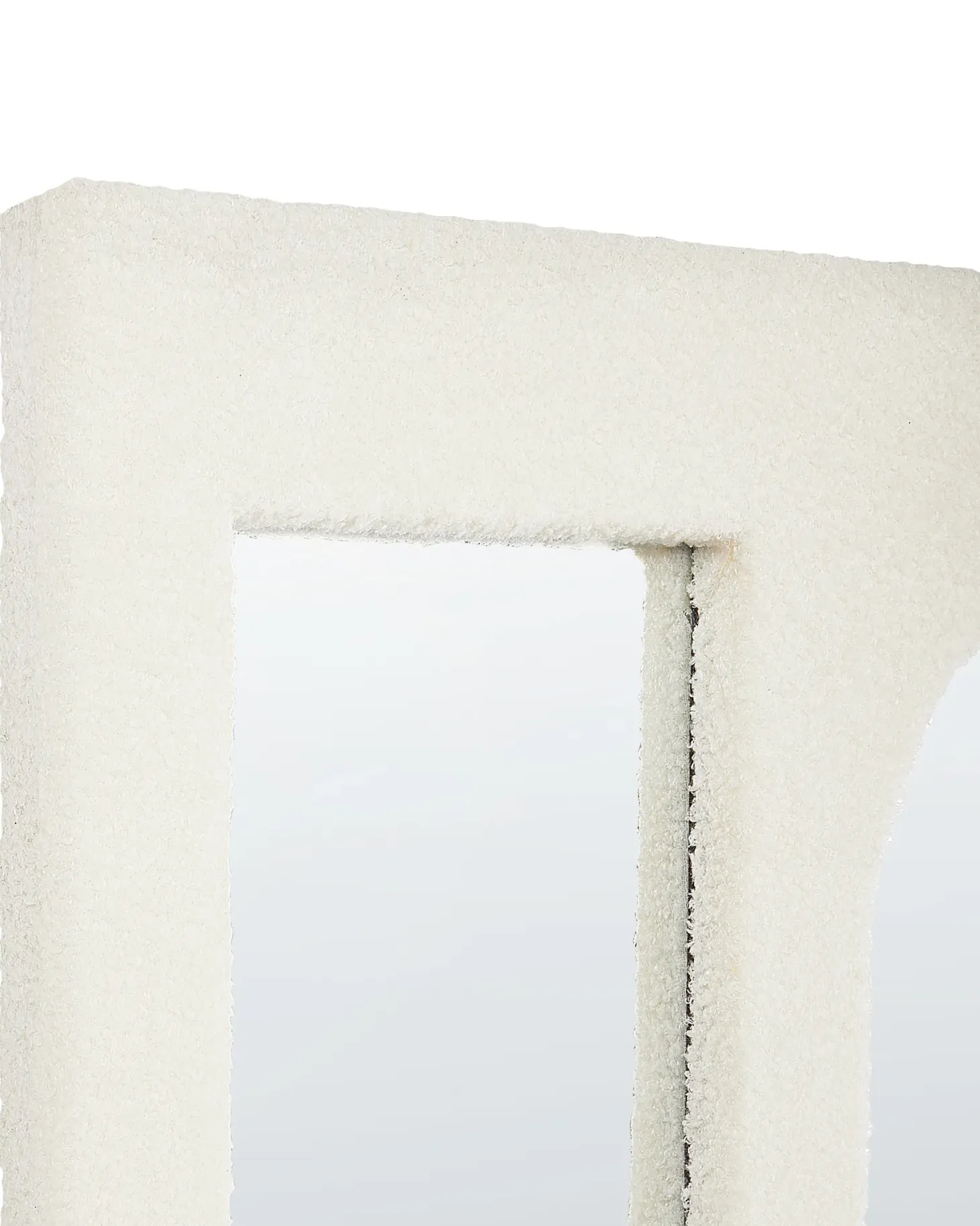 Lustro ścienne MARCIGNY 70 cm 100 cm Boucle Złamana biel