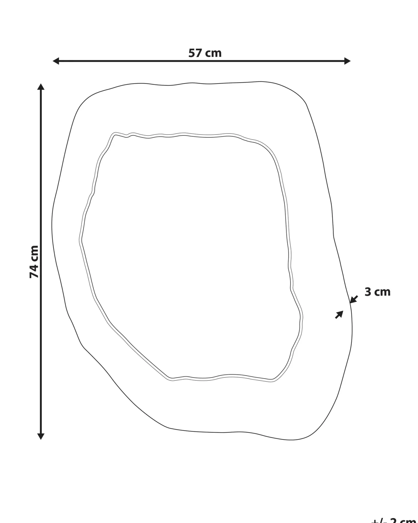 Lustro ścienne MARTYRE 57 cm 74 cm Zielony