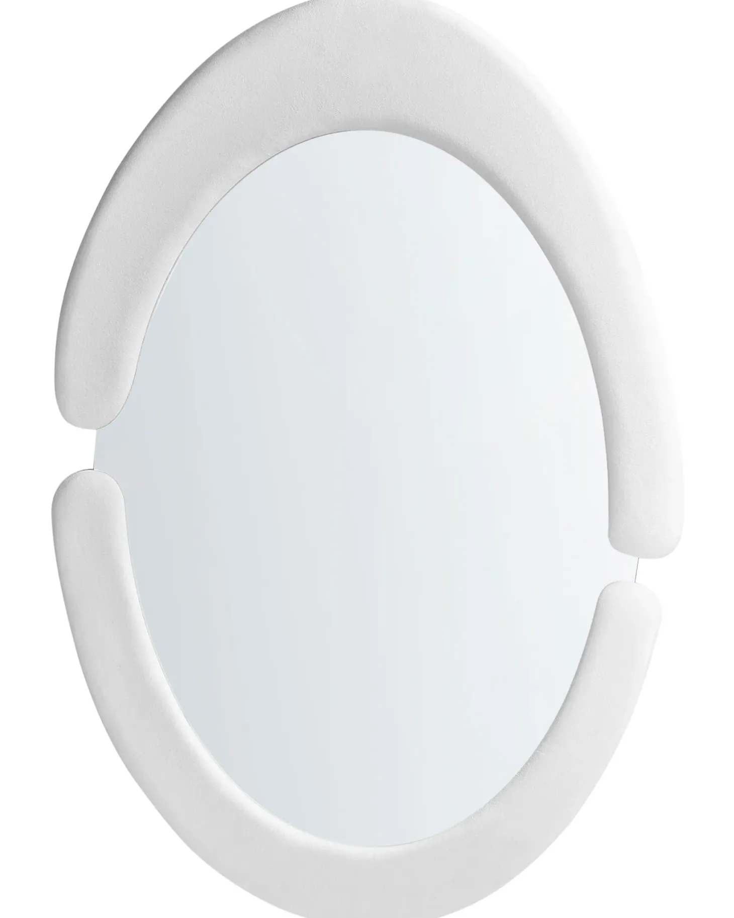 Lustro ścienne MASSAY 53 cm 90 cm Welur Biały