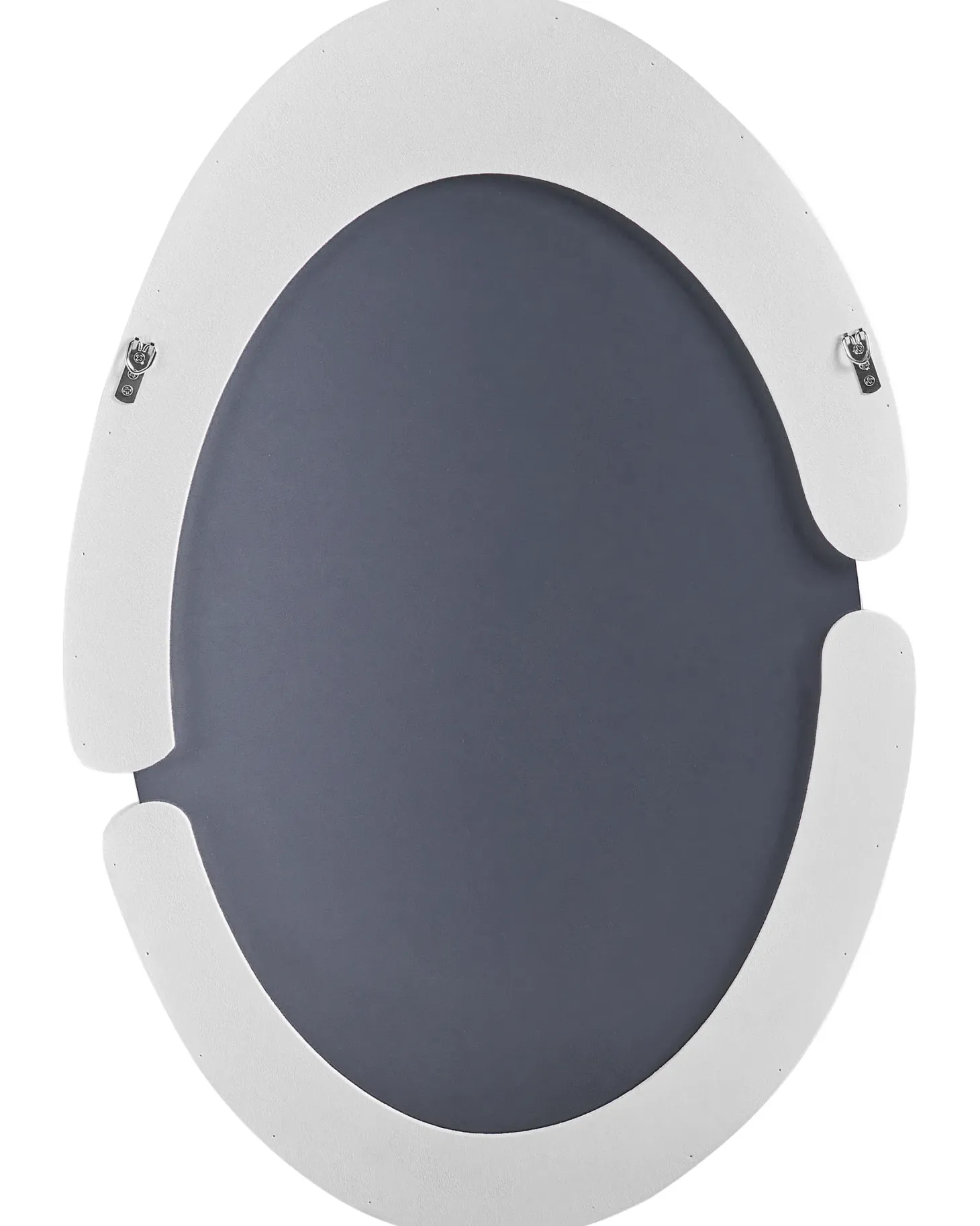 Lustro ścienne MASSAY 53 cm 90 cm Welur Biały