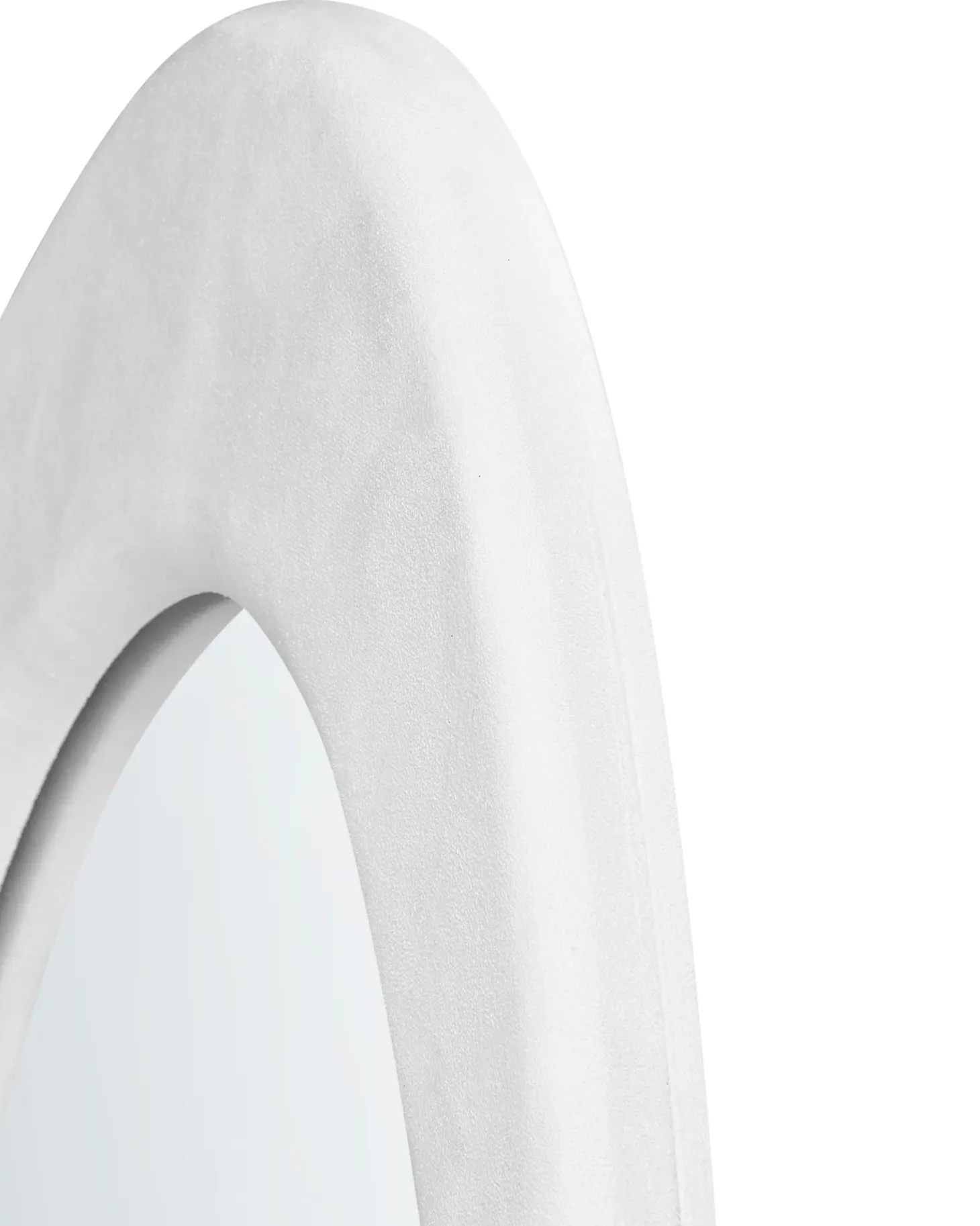 Lustro ścienne MASSAY 53 cm 90 cm Welur Biały