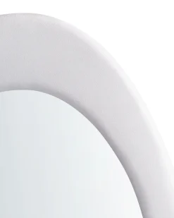 Lustro ścienne MASSAY 53 cm 90 cm Welur Biały