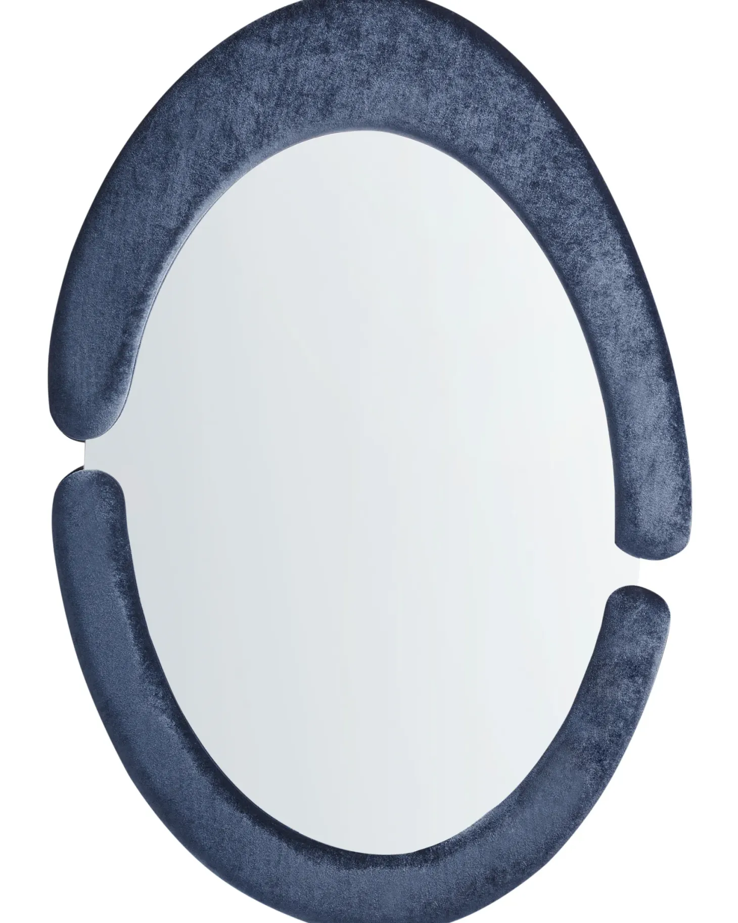 Lustro ścienne MASSAY 53 cm 90 cm Welur Ciemnoniebieski