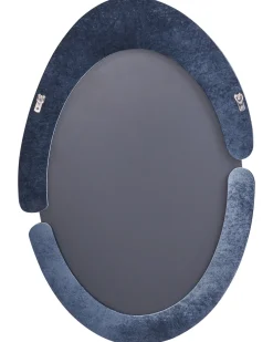 Lustro ścienne MASSAY 53 cm 90 cm Welur Ciemnoniebieski