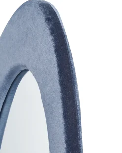 Lustro ścienne MASSAY 53 cm 90 cm Welur Ciemnoniebieski