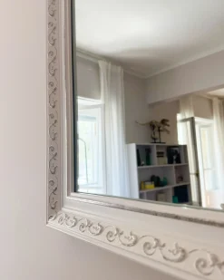Lustro ścienne MAULEON 50 cm 130 cm Złamana biel