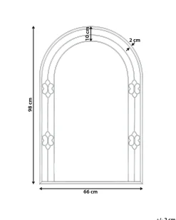 Lustro ścienne MAUTRE 66 cm 98 cm Złoty