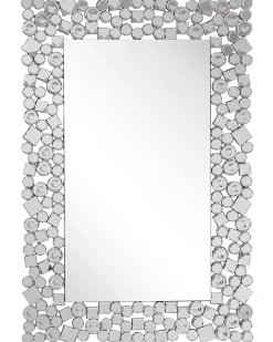 Lustro ścienne MERNEL 60 cm 90 cm Srebrny
