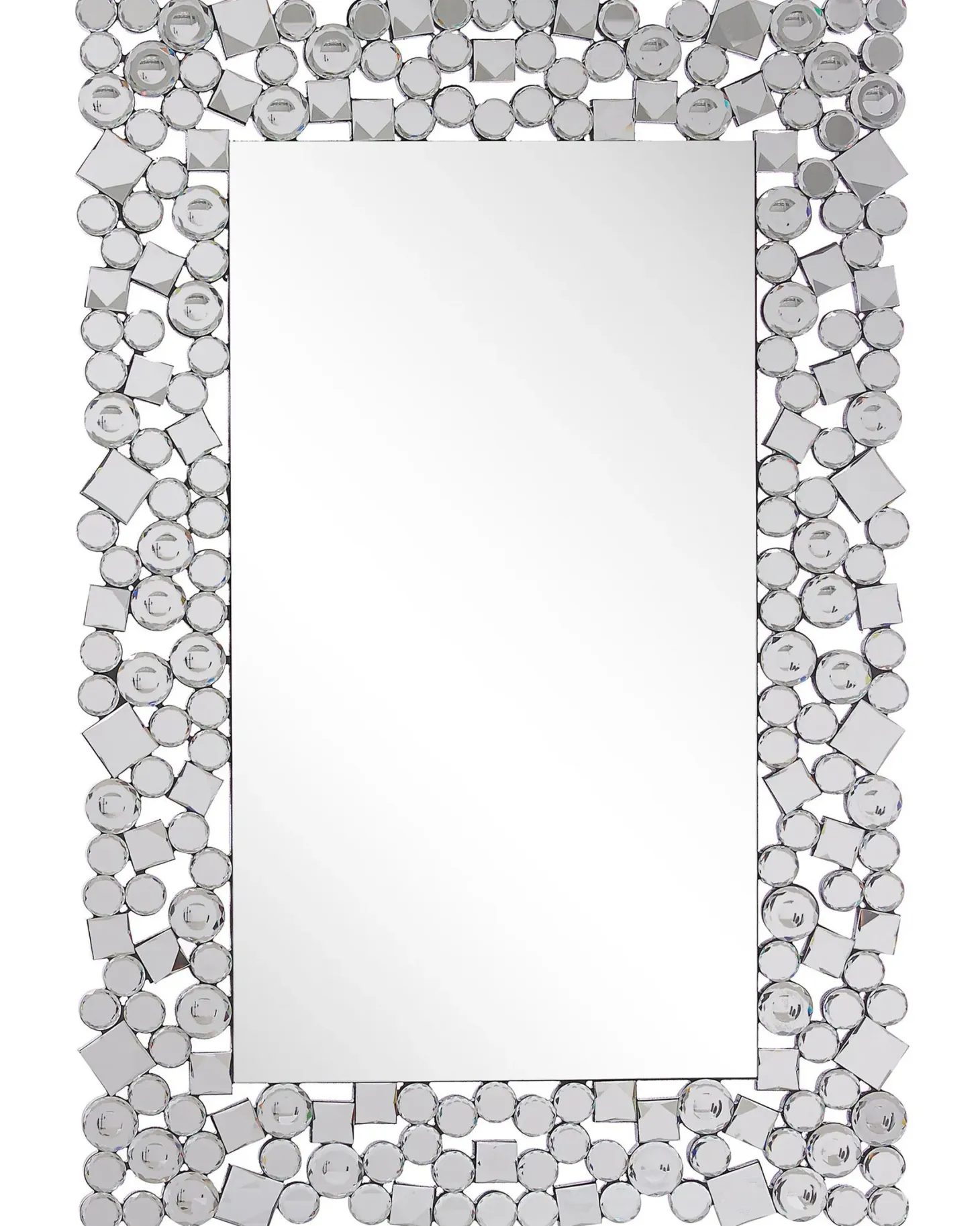 Lustro ścienne MERNEL 60 cm 90 cm Srebrny
