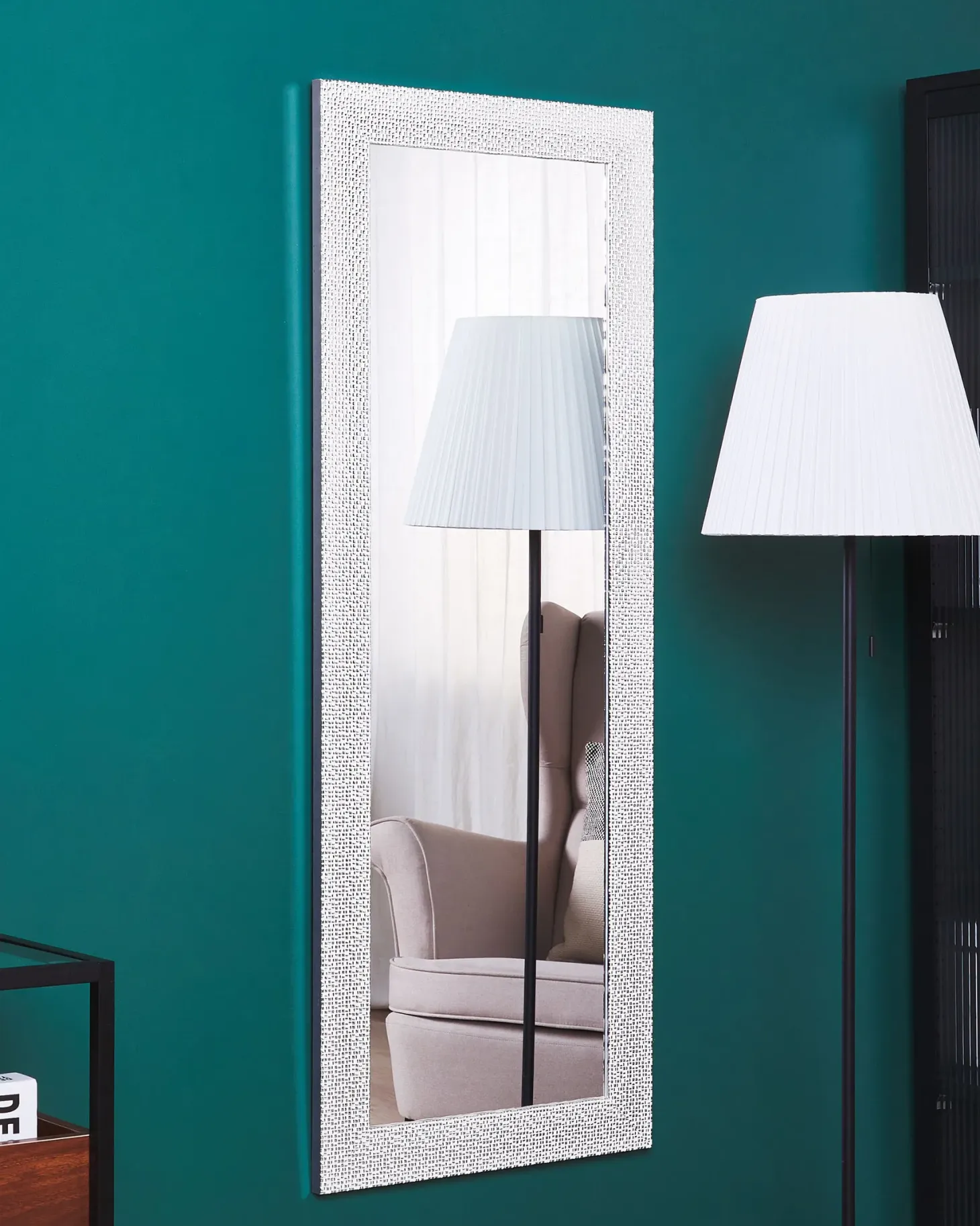 Lustro ścienne MERVENT 50 cm 130 cm Biały