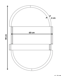 Lustro ścienne MICHERY 60 cm 90 cm Czarny