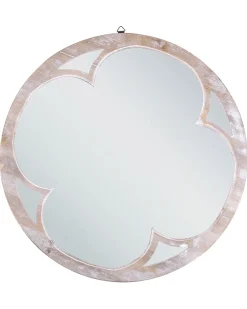 Lustro ścienne MONCLOVA 60 cm 60 cm Drewno jodłowe Jasnobrązowy