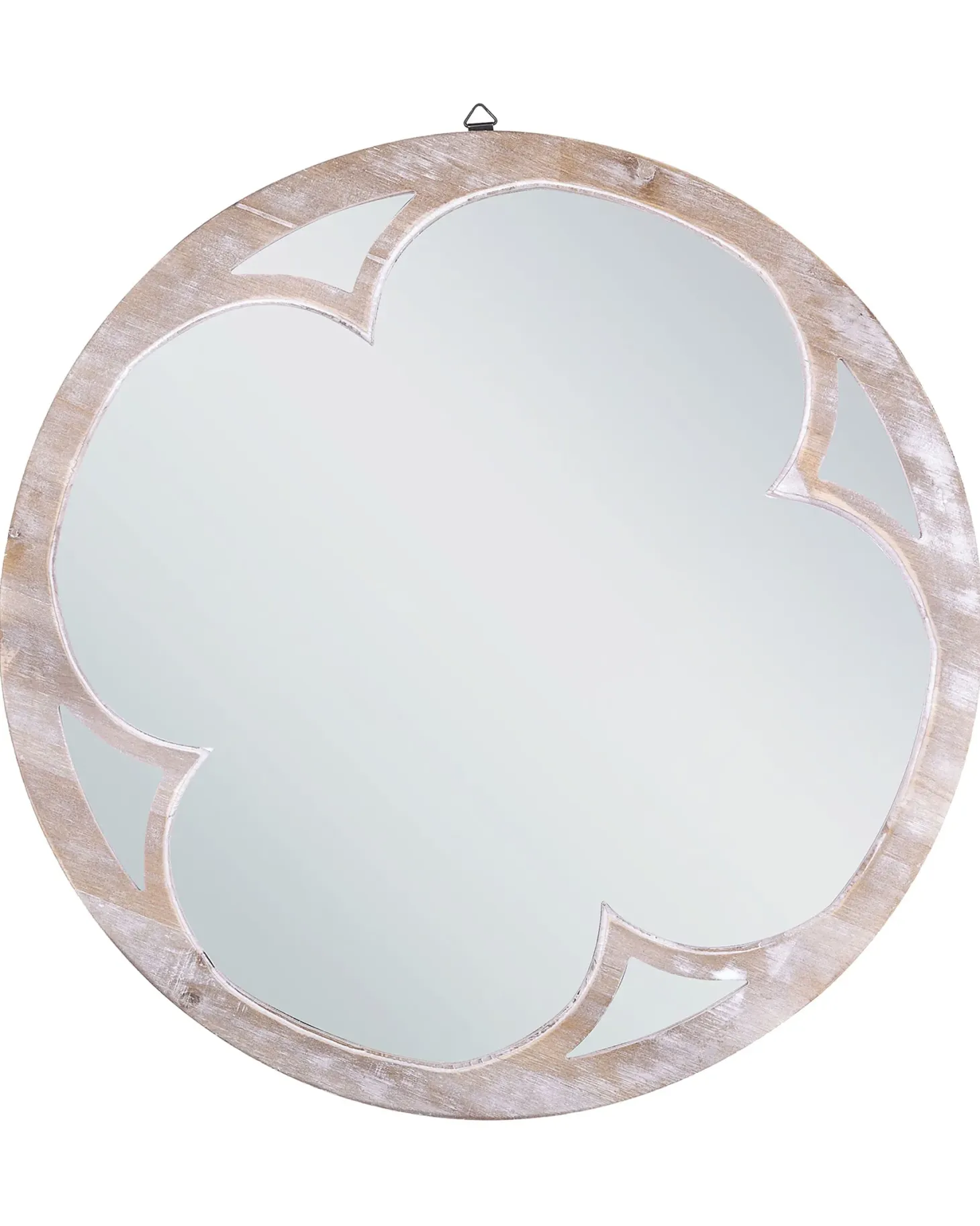 Lustro ścienne MONCLOVA 60 cm 60 cm Drewno jodłowe Jasnobrązowy