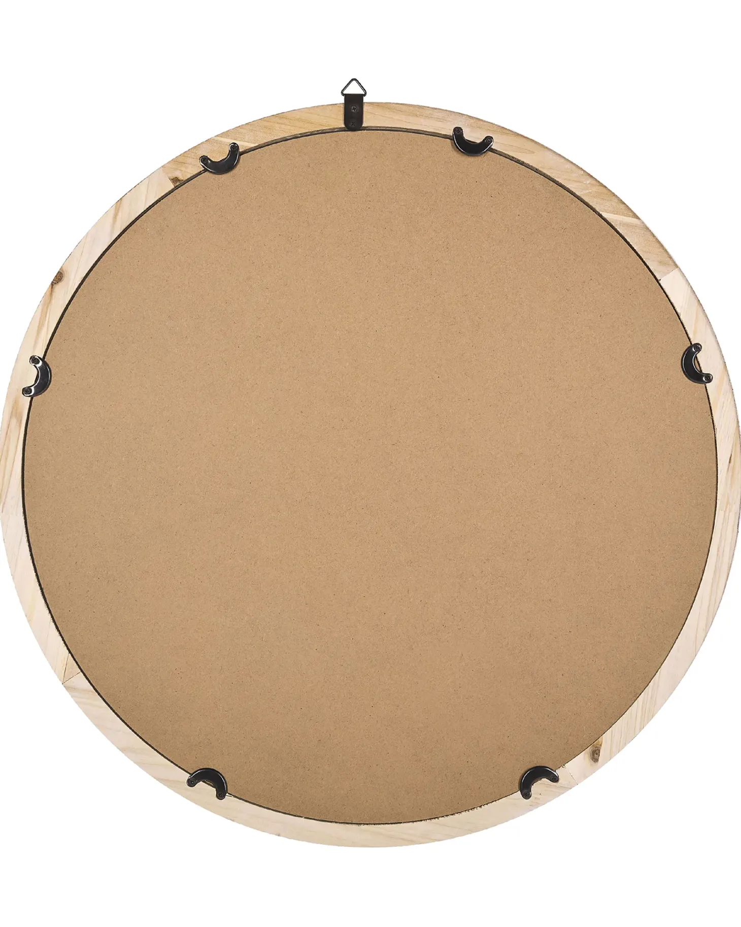 Lustro ścienne MONCLOVA 60 cm 60 cm Drewno jodłowe Jasnobrązowy
