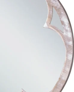 Lustro ścienne MONCLOVA 60 cm 60 cm Drewno jodłowe Jasnobrązowy