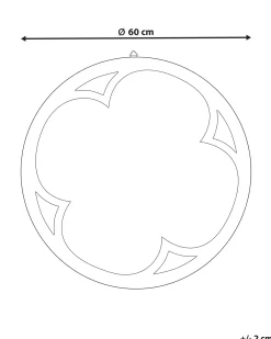 Lustro ścienne MONCLOVA 60 cm 60 cm Drewno jodłowe Jasnobrązowy