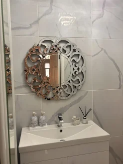 Lustro ścienne MORNAIX 70 cm 70 cm Srebrny