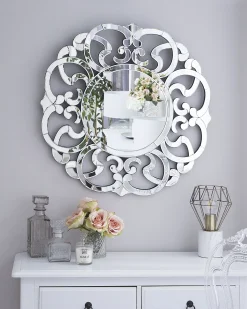 Lustro ścienne MORNAIX 70 cm 70 cm Srebrny