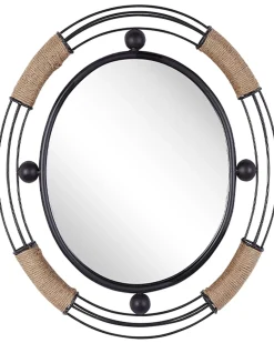 Lustro ścienne MOULINS 50 cm 55 cm Metal Czarny