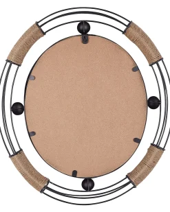 Lustro ścienne MOULINS 50 cm 55 cm Metal Czarny