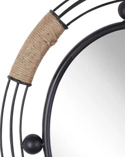 Lustro ścienne MOULINS 50 cm 55 cm Metal Czarny