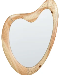 Lustro ścienne NEURE 90 cm 77 cm Drewno jodłowe Naturalny