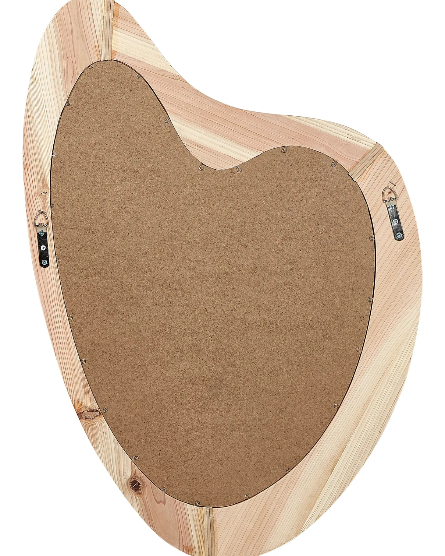 Lustro ścienne NEURE 90 cm 77 cm Drewno jodłowe Naturalny