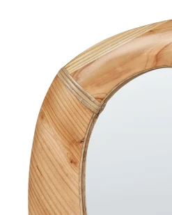 Lustro ścienne NEURE 90 cm 77 cm Drewno jodłowe Naturalny