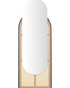 Lustro ścienne NEVERS 53 cm 143 cm Technorattan Naturalny