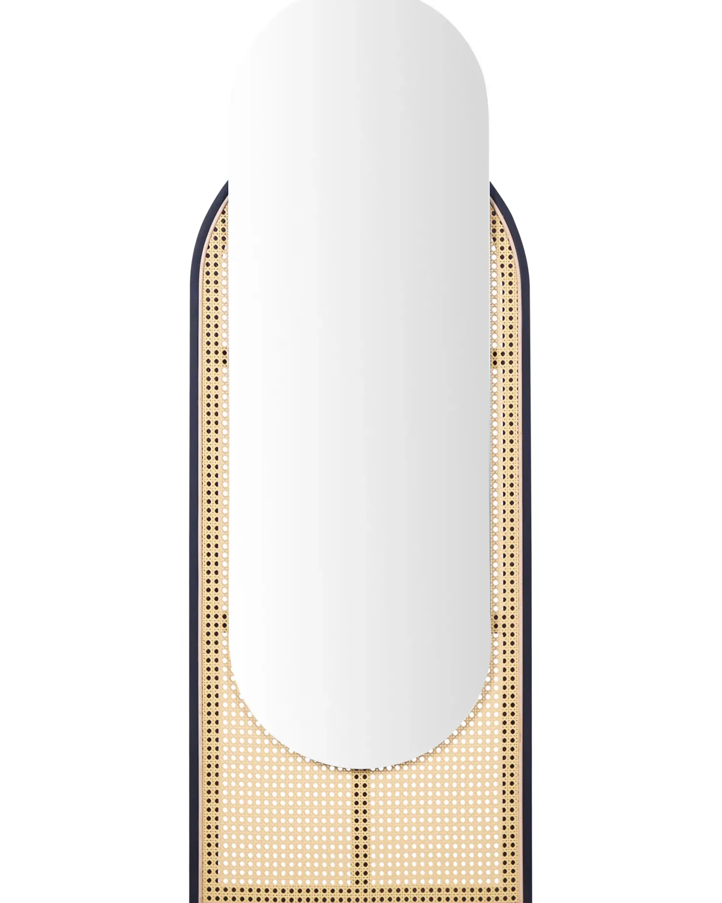 Lustro ścienne NEVERS 53 cm 143 cm Technorattan Naturalny