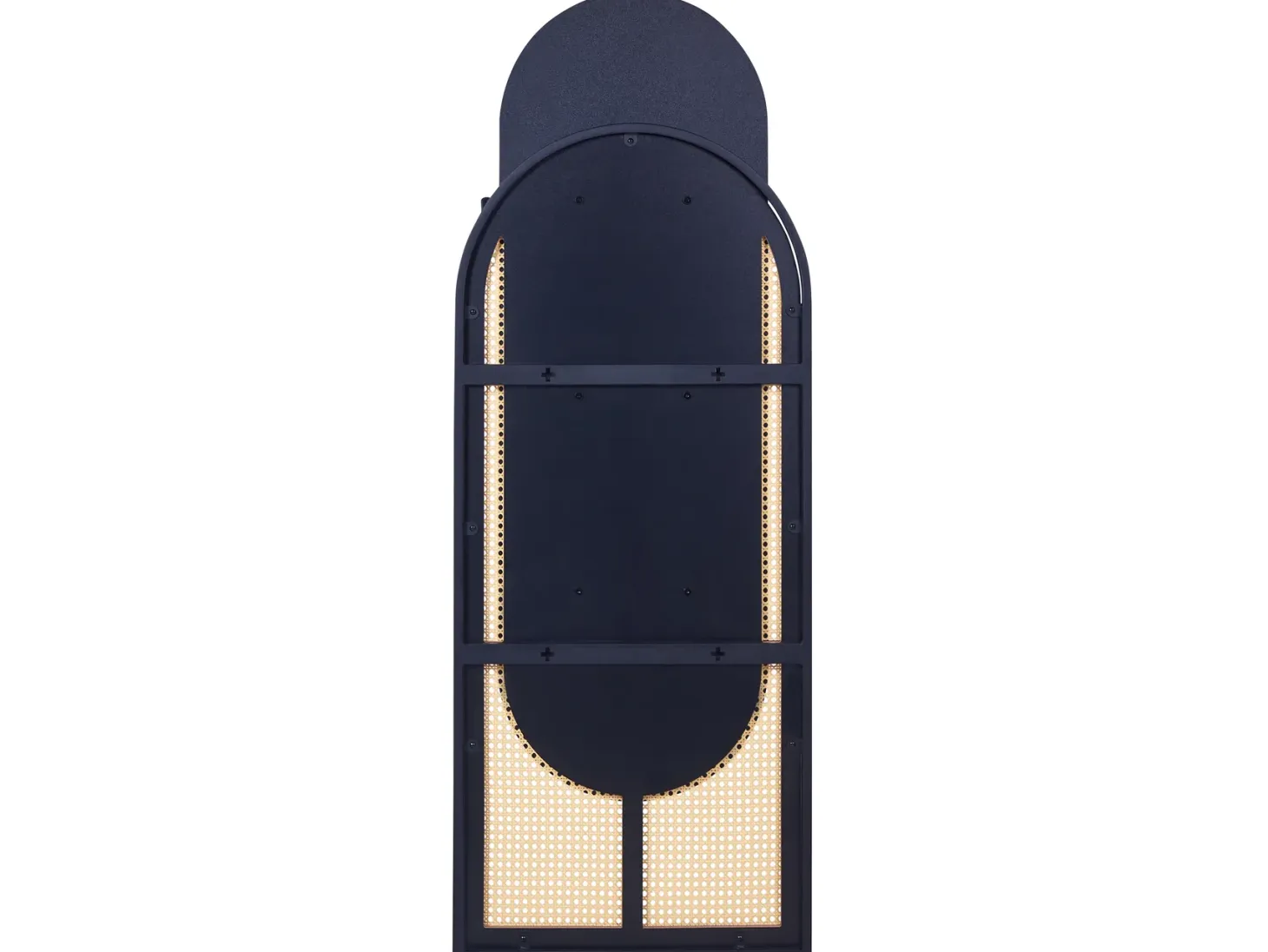 Lustro ścienne NEVERS 53 cm 143 cm Technorattan Naturalny