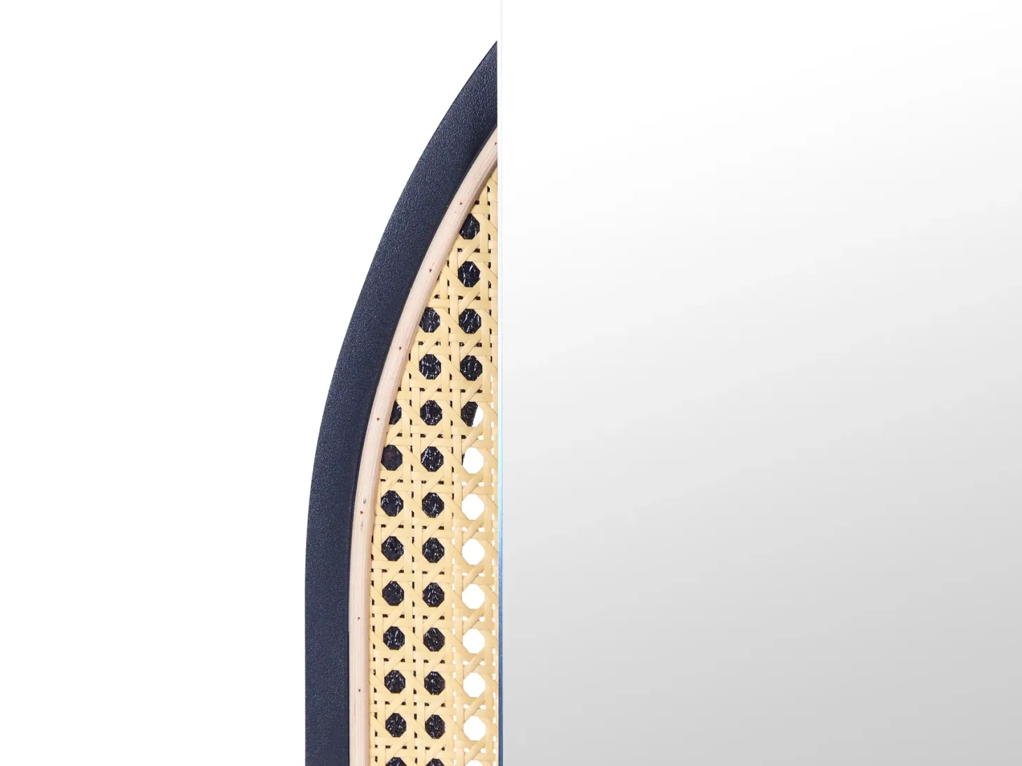 Lustro ścienne NEVERS 53 cm 143 cm Technorattan Naturalny
